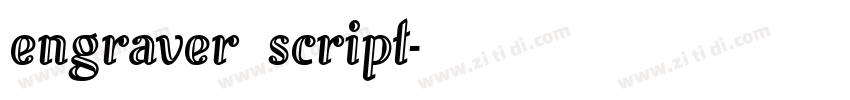 engraver script字体转换